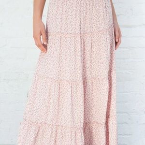 BRANDY MELVILLE PINK FLORAL IZZY SKIRT